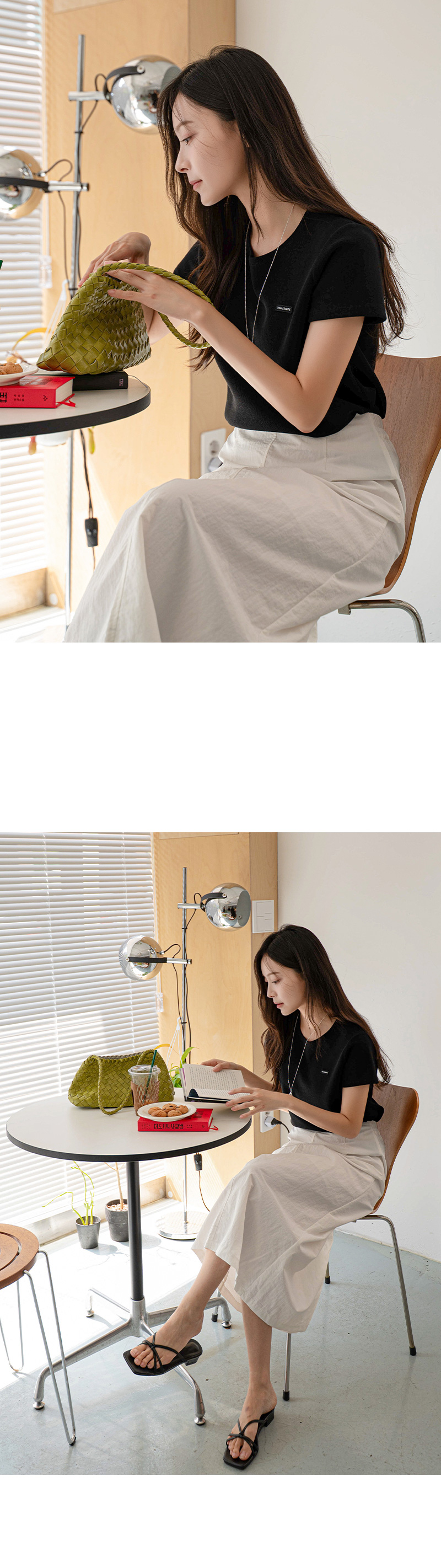 블랙라벨 스판 반팔 티셔츠