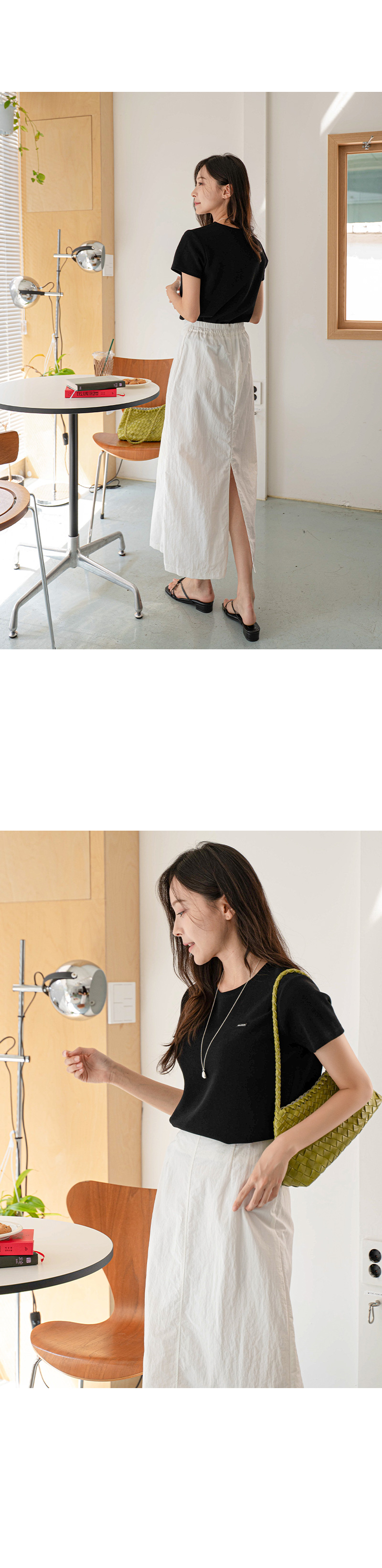 블랙라벨 스판 반팔 티셔츠
