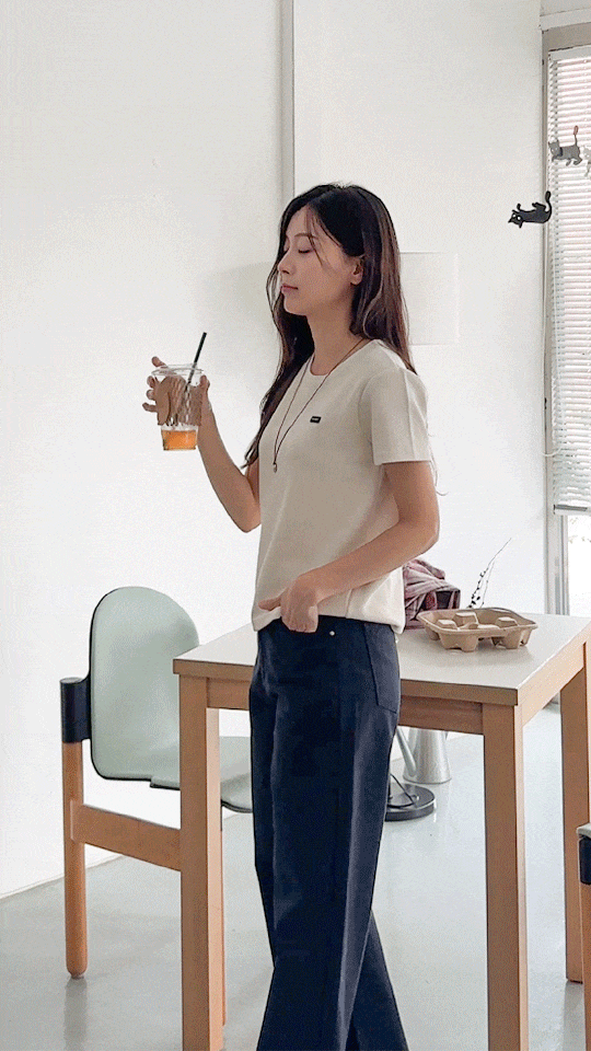 블랙라벨 스판 반팔 티셔츠