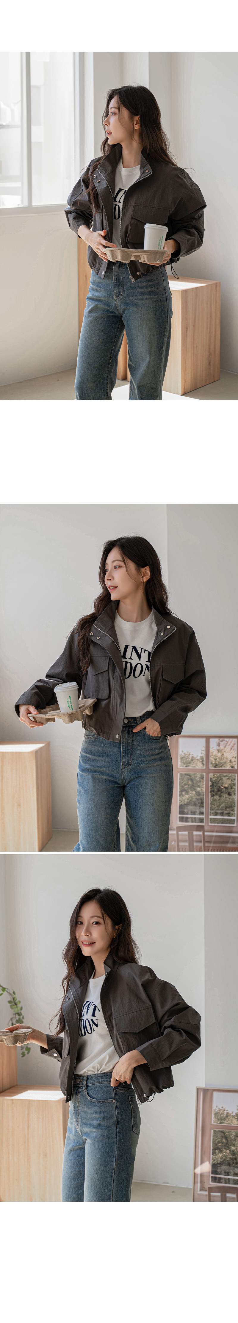 렌토 프론트 포켓 코튼 점퍼