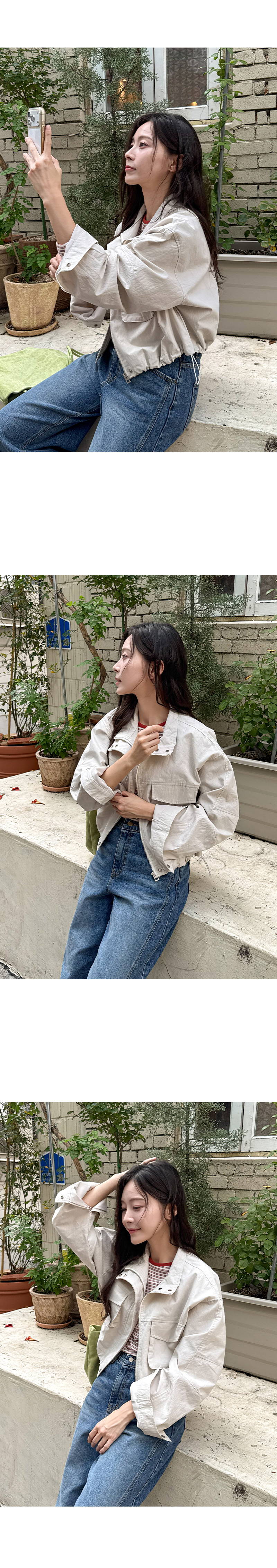 렌토 프론트 포켓 코튼 점퍼