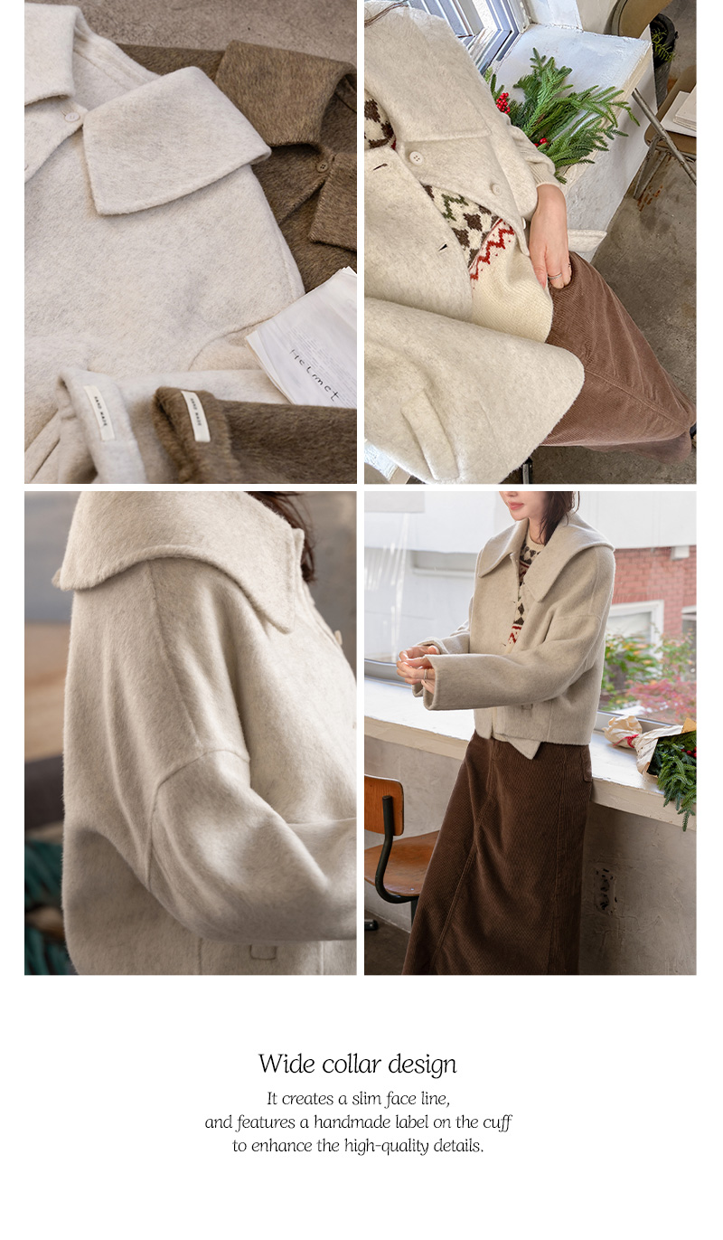 마고 핸드메이드 울 숏코트