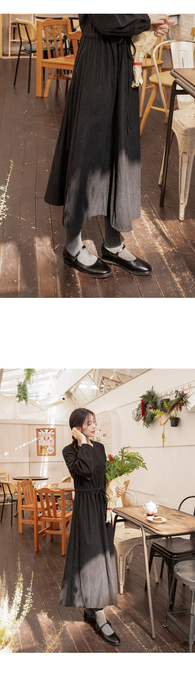 카르티 코듀로이 롱 원피스
