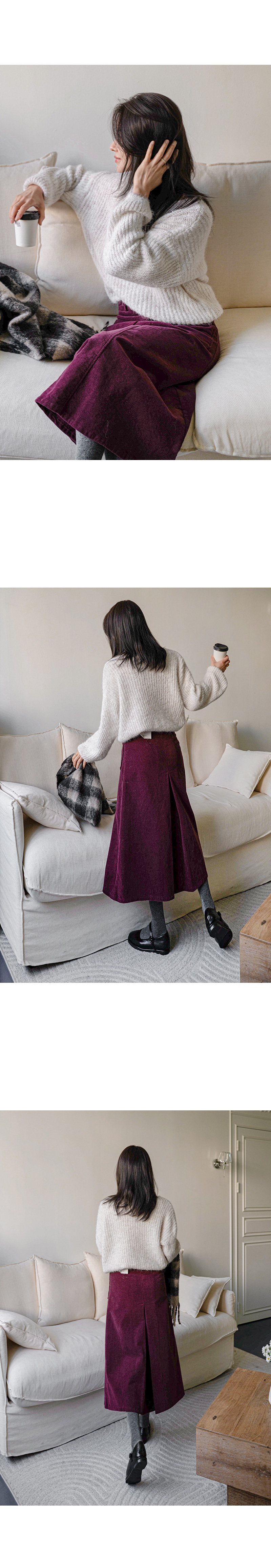 키작아도 골덴 스커트 (기모맞주름A라인)