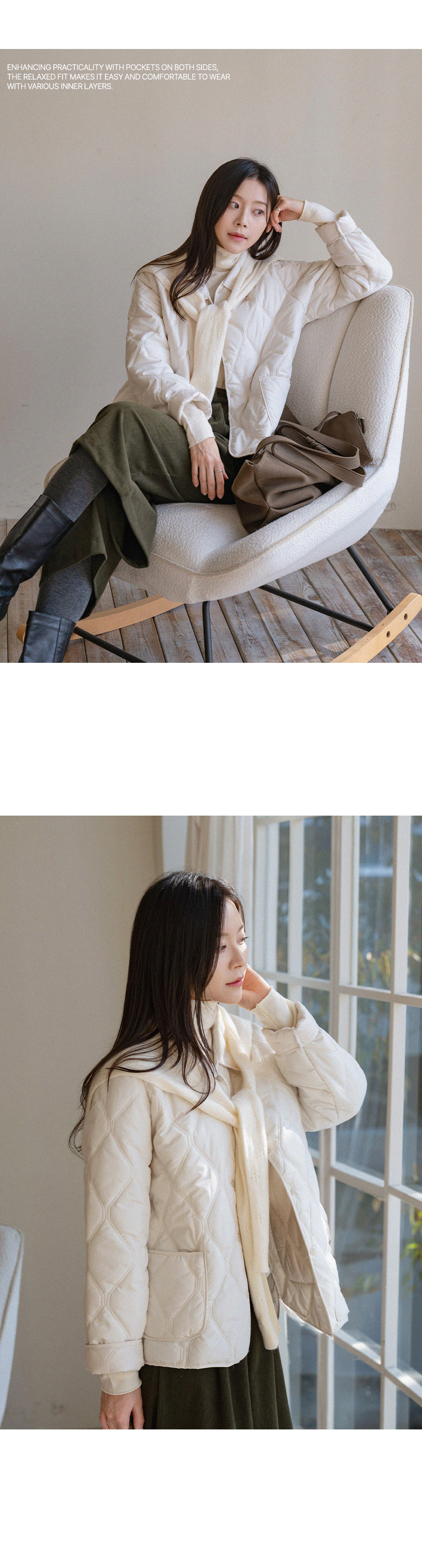 [기획특가] 퀼팅 카라 패딩 점퍼