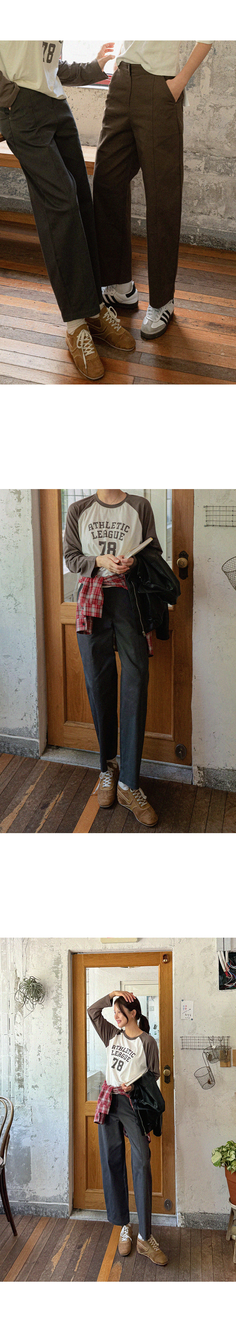 키작아도 면 팬츠 76탄 (앞절개커브핏)