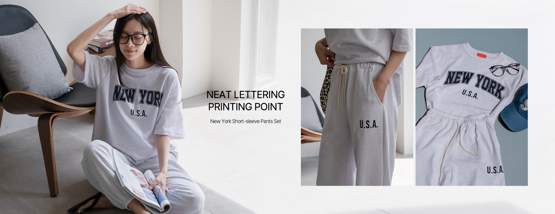 New York Short-sleeve Pants Set