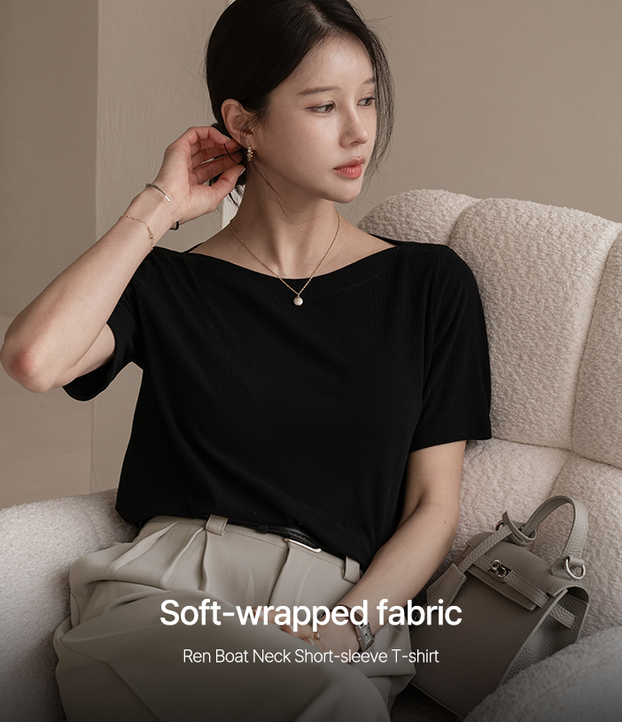 Ren Boat Neck Short-sleeve T-shirt