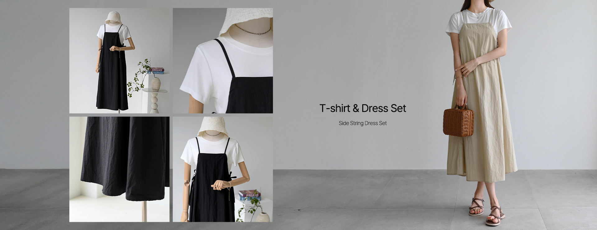 Side String Dress Set