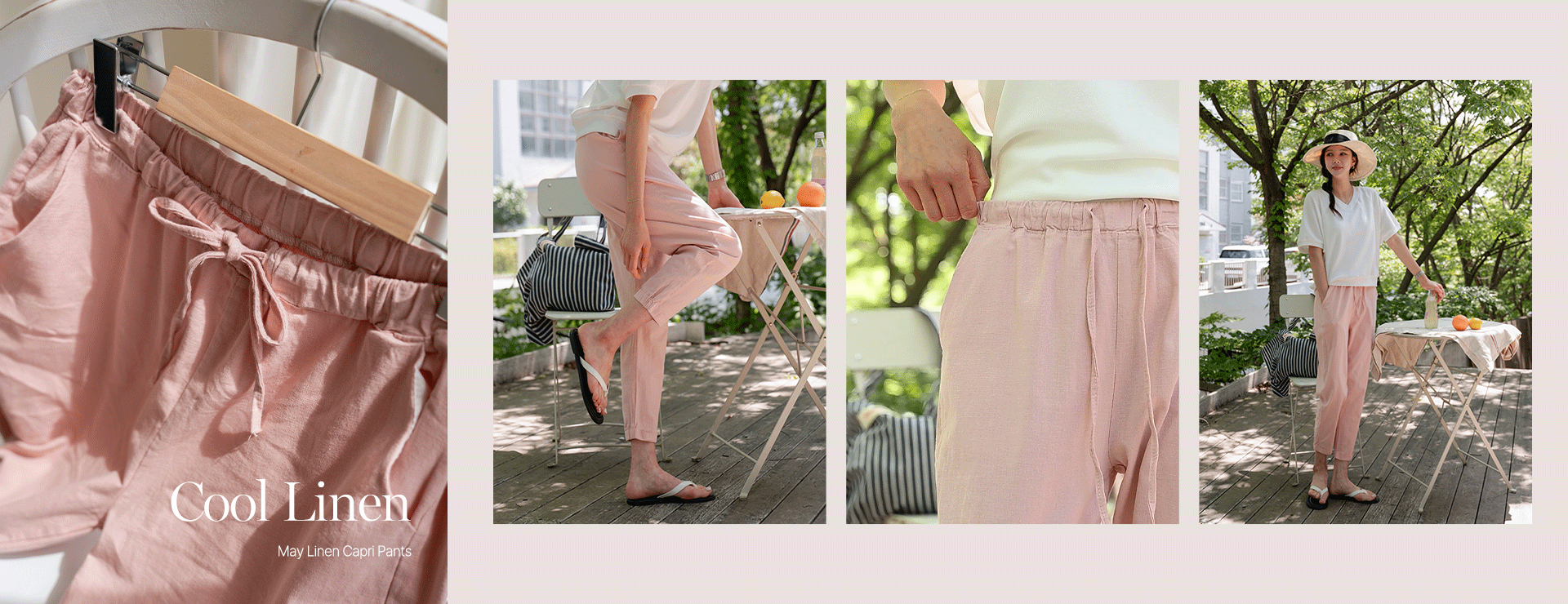 May Linen Capri Pants