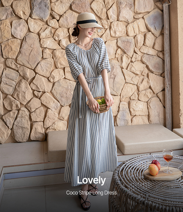 Coco Stripe Long Dress