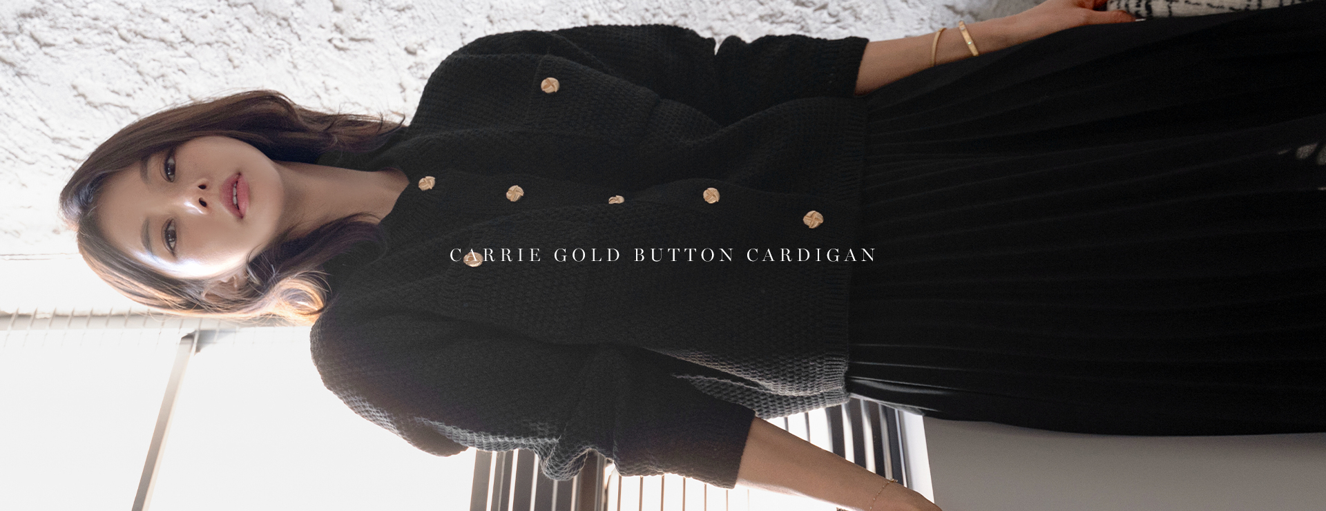 Carrie Gold Button Cardigan
