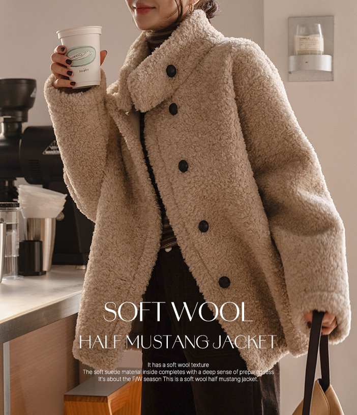 Soft Wool Half Mustang Jacket